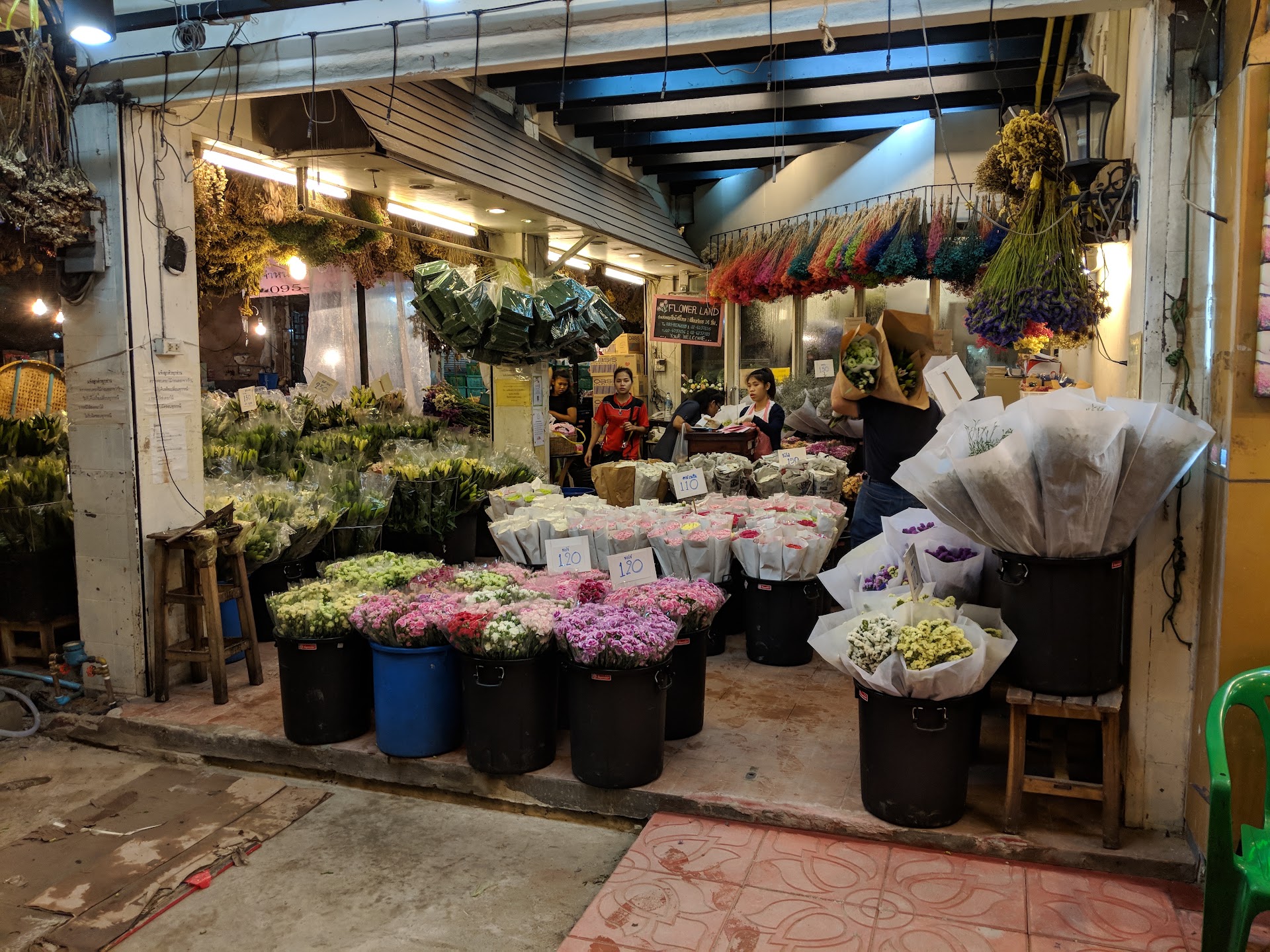 Pak Khlong Talat, Bangkok — el mercado de flores a las 4 de la madrugada que casi nadie ve